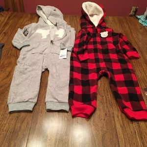 Lot Of 2 Fleece One Piece Suits-18 Month